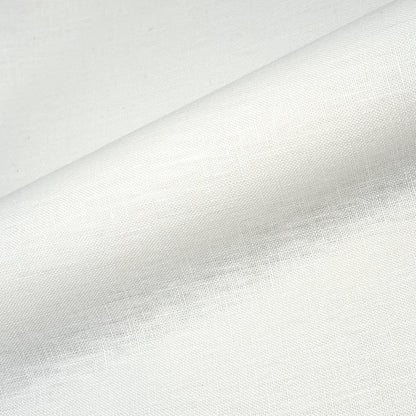 White Linen with Black Border Flat Roman Shade, CL1010