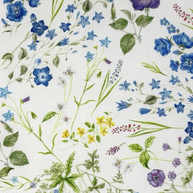 Floral Print 100% Linen Fabric By The Yard, 58"Width, CL1021