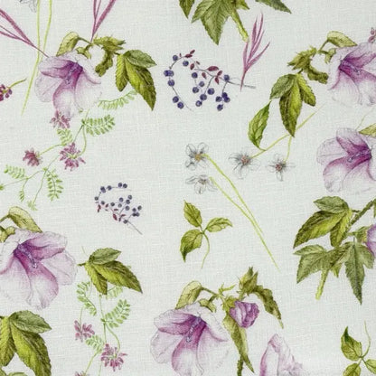 Floral Print 100% Linen Fabric By The Yard, 58"Width, CL1021