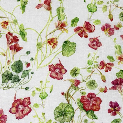 Floral Print 100% Linen Fabric By The Yard, 58"Width, CL1021