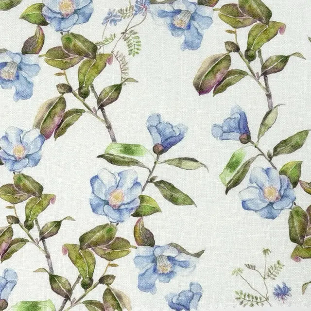 Floral Print 100% Linen Fabric By The Yard, 58"Width, CL1021