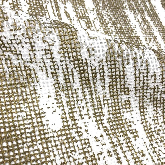 Abstract Metallic Linen Blend Sheer Fabric By The Yard | 54"Width | CL1031