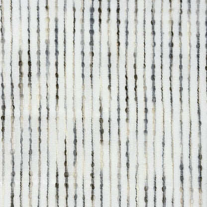 Grey Embroidered Stripe Sheer Linen Fabric Relaxed Roman Shade, CL1032