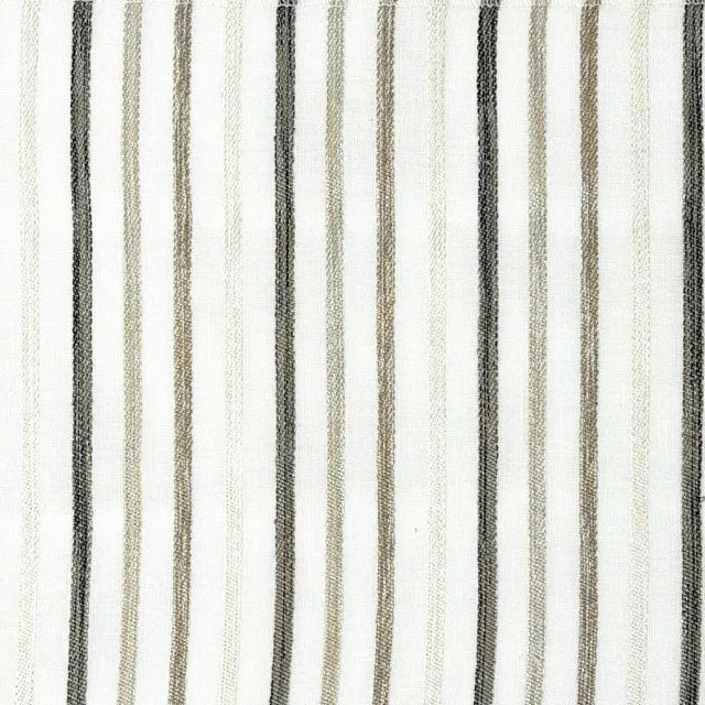 Multi Stripe Grey Indigo Sheer Linen Fabric By The Yard, 118"Width, CL1033