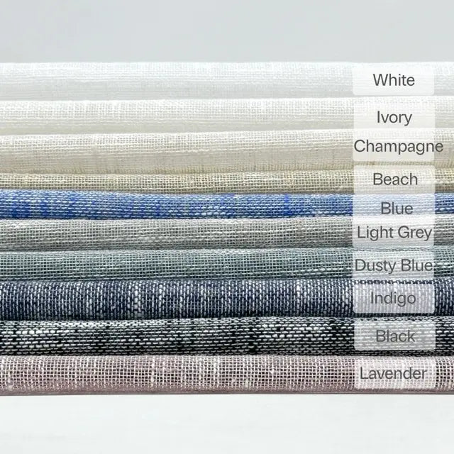 Grey Modern Sheer Linen Custom Flat Roman Shade, CL1034