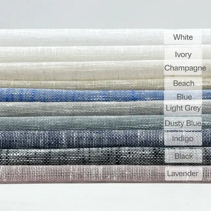 Grey Modern Sheer Linen Custom Flat Roman Shade, CL1034