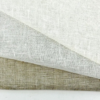 Double Width 100% Natural Rustic Sheer Linen Fabric, 118"Width, CL1035
