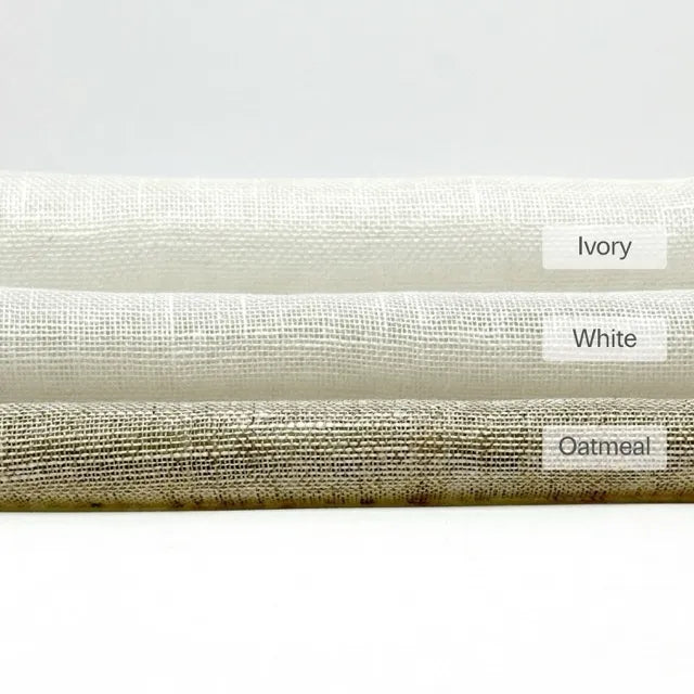Double Width 100% Natural Rustic Sheer Linen Fabric, 118"Width, CL1035