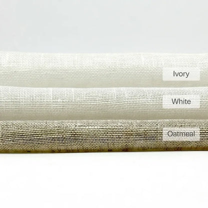 Double Width 100% Natural Rustic Sheer Linen Fabric, 118"Width, CL1035