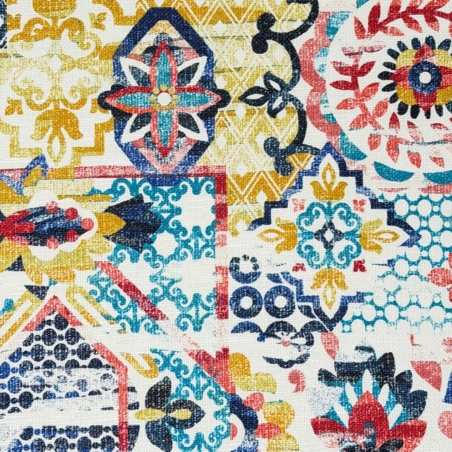 Mosaic Geometric Contemporary Linen Custom Roman Shade, CL1036