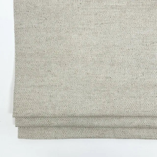 Premium Solid Slub Linen Cotton Flat Roman Shade, CL1038