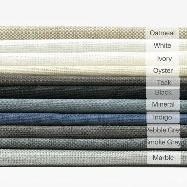 Premium Solid Slub Linen Cotton Flat Roman Shade, CL1038