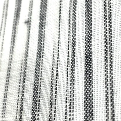 Narrow Irregular Stripe 100% Natural Linen Custom Made Flat Roman shade | CL1039
