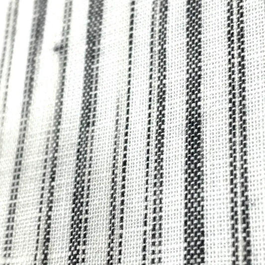 Narrow Irregular Stripe 100% Natural Linen Fabric by the Yard | 52"Width | CL1039