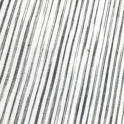 Narrow Irregular Stripe 100% Natural Linen Custom Made Flat Roman shade | CL1039