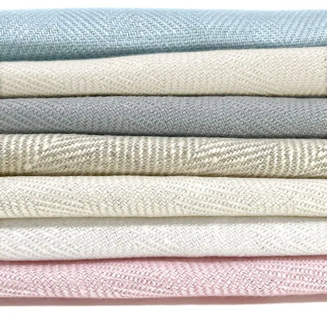 Herringbone 100% Natural Linen Fabric, 55"Width, CL1047