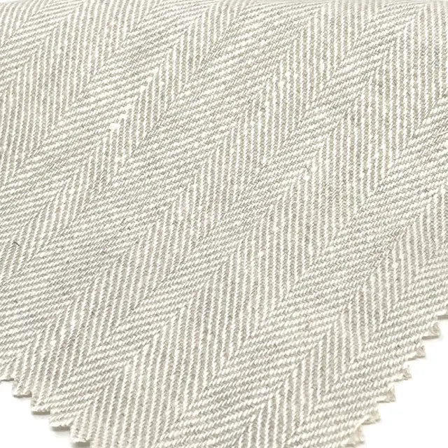 Herringbone Pattern 100% Natural Linen Flat Custom Farmhouse Modern Roman Shade, CL1047