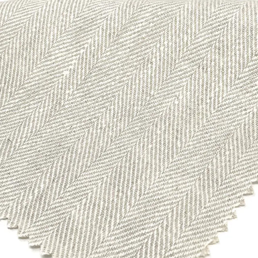 Herringbone 100% Natural Linen Fabric, 55"Width, CL1047