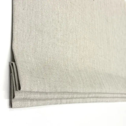 Herringbone Pattern 100% Natural Linen Flat Custom Farmhouse Modern Roman Shade, CL1047