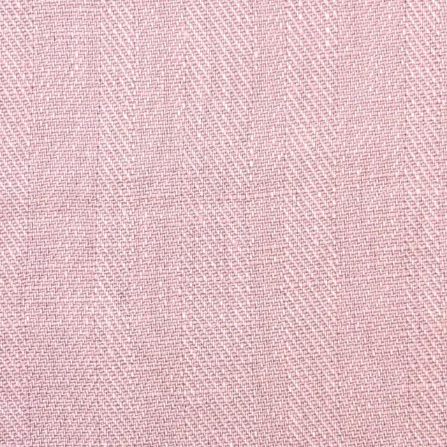 Ecru Herringbone Pattern 100% Natural Linen Flat Custom Roman Shade, CL1047