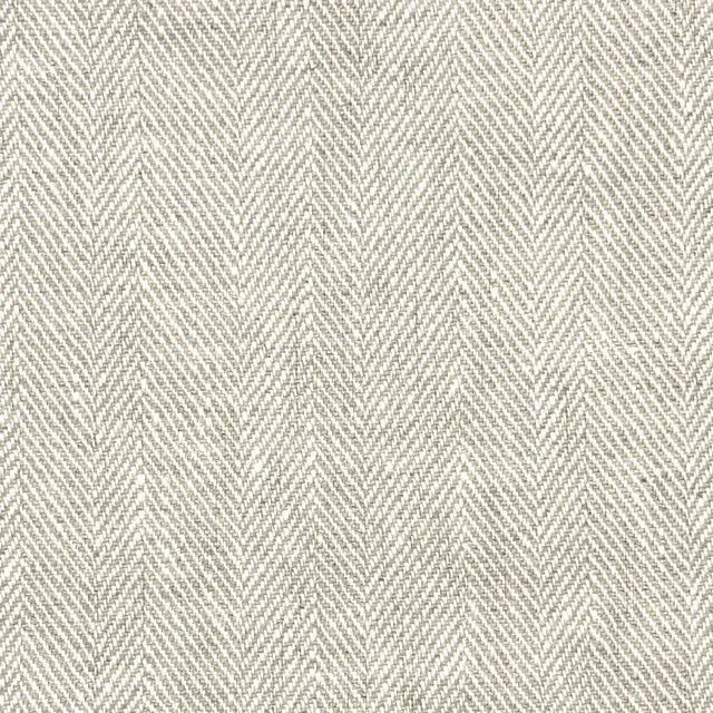 Ecru Herringbone Pattern 100% Natural Linen Flat Custom Roman Shade, CL1047