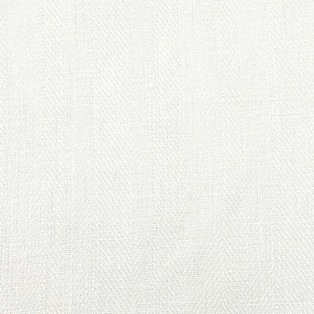 Ecru Herringbone Pattern 100% Natural Linen Flat Custom Roman Shade, CL1047