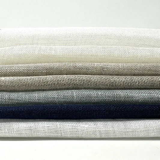 Natural Rustic Lightweight Open Weave Sheer 100% Linen Fabric | 58"Width | CL1050