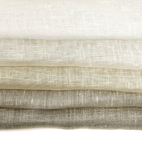 Poly Sheer Faux Linen Fabric By The Yard, Curtain, Drapery, Table Top, 118" Width/CL1122
