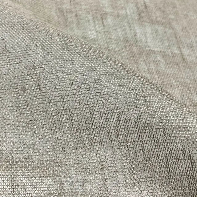 Natural open weave sheer linen fabric swatch