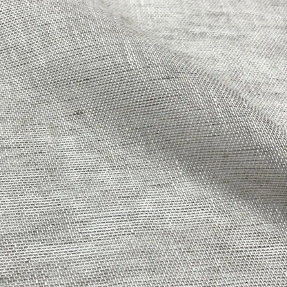 Oatmeal open weave sheer linen fabric swatch