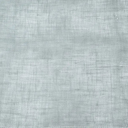Silver open weave sheer linen fabric swatch