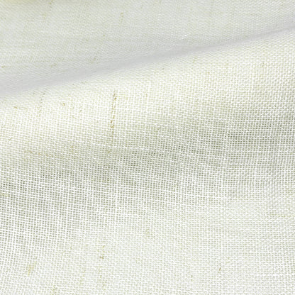 White & Ecru 100% Sheer Linen Fabric By The Yard,  58"Width, CL1054