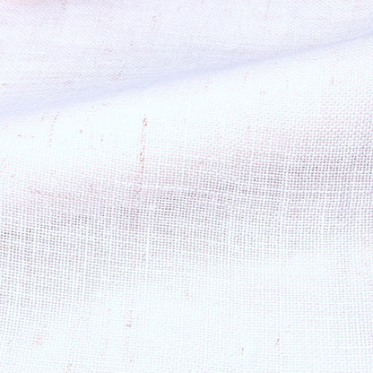 White & Ecru 100% Sheer Linen Fabric By The Yard,  58"Width, CL1054