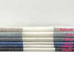 100% Linen Natural Color 3" Stripe Linen Roman Shade/CL1055