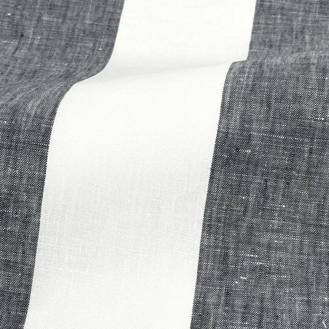 3" Stripe 100% Natural Linen Fabric By The Yard, 118"Width, CL1055