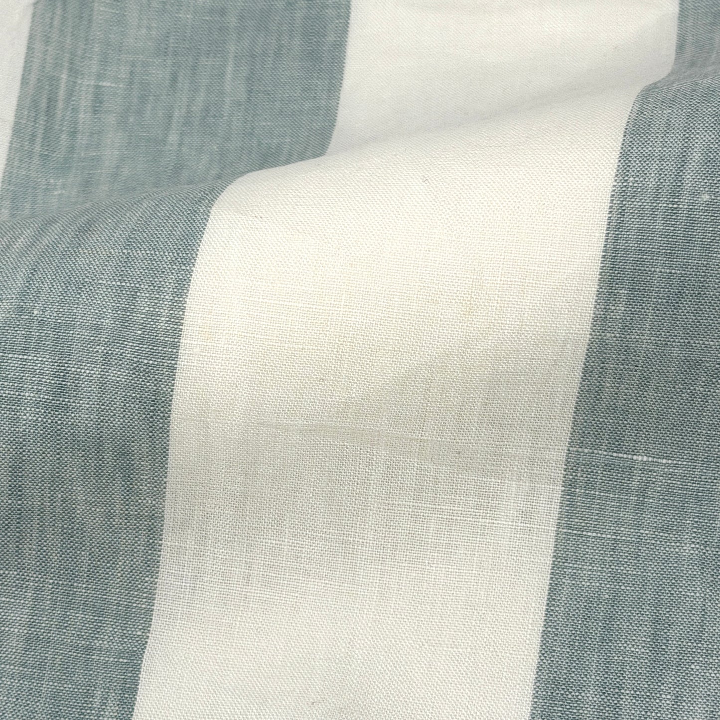 100% Linen Natural Color 3" Stripe Linen Roman Shade, CL1055