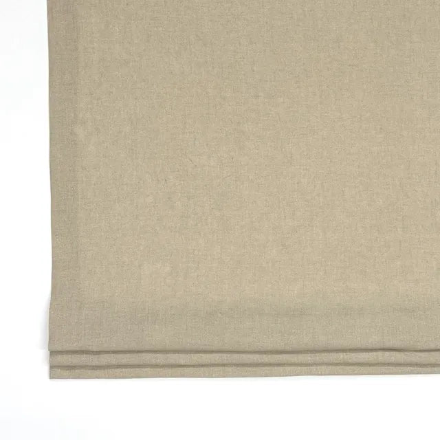 Blue Stonewashed 100% Organic Natural French Linen Roman Shade | CL1058