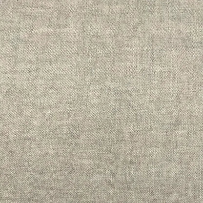 A close-up of a woven fabric texture in a light taupe-beige color, showing the detailed linen-like weave pattern.