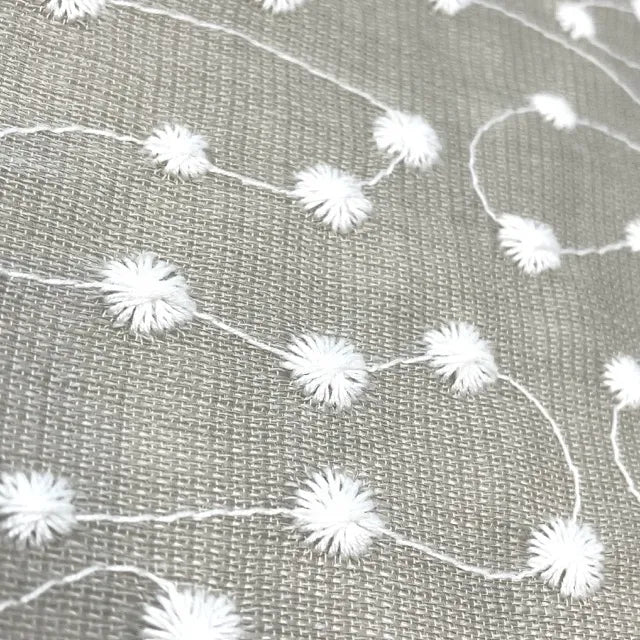 Elegant Embroidery Filigree Blend Linen, 54"Width, CL1059