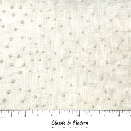 Elegant Embroidery Filigree Blend Linen, 54"Width, CL1059