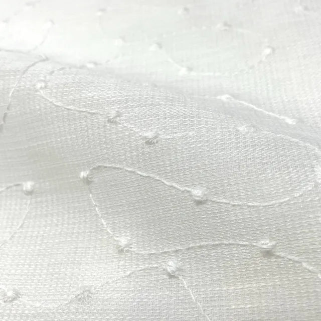 Elegant Embroidery Filigree Blend Linen, 54"Width, CL1059