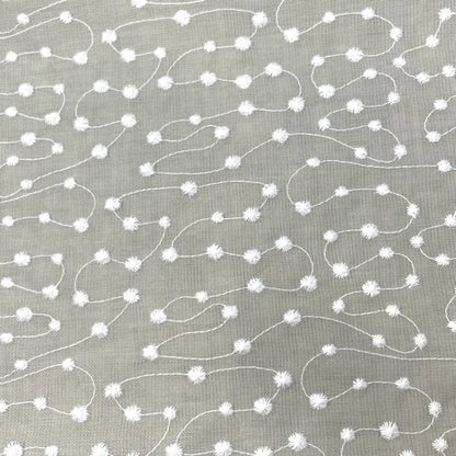 Elegant Embroidery Filigree Blend Linen, 54"Width, CL1059