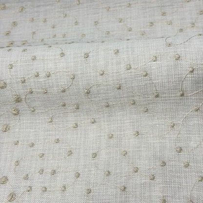 Elegant Embroidery Filigree Blend Linen, 54"Width, CL1059