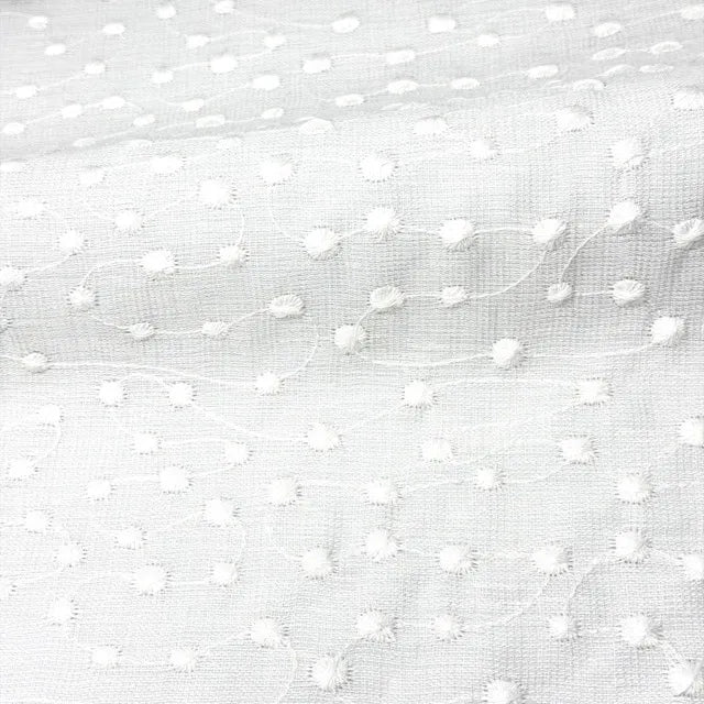 Elegant Embroidery Filigree Blend Linen, 54"Width, CL1059