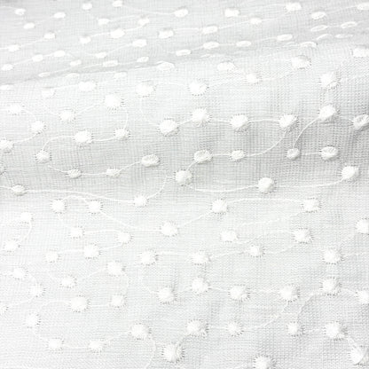 Embroidery Filigree Blend Sheer Linen Flat Shade, CL1059