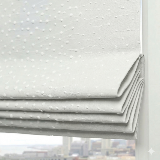 Embroidery Filigree Blend Sheer Linen Flat Shade, CL1059