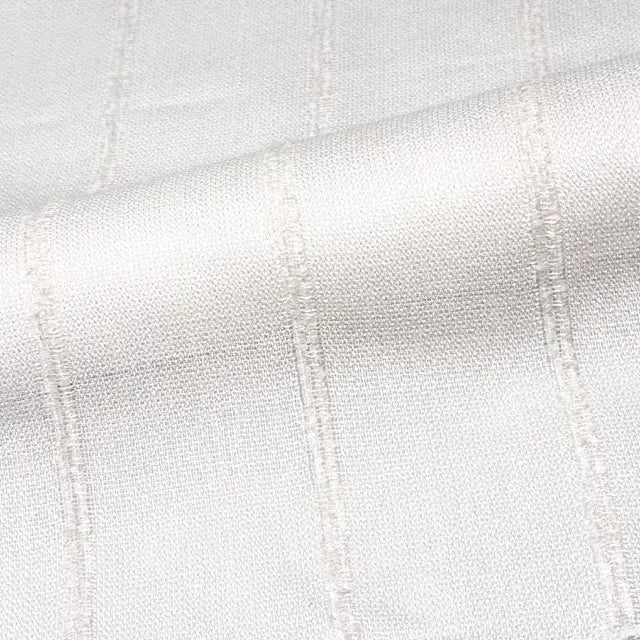 Stripe Embroidery Blend Linen Linen Flat Roman Shade, CL1060