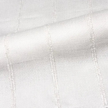 Stripe Embroidery Blend Linen Linen Flat Roman Shade, CL1060