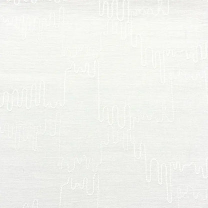 Modern Abstract Line Embroidered Blend Linen Fabric By The Yard, 58"Width, CL1062