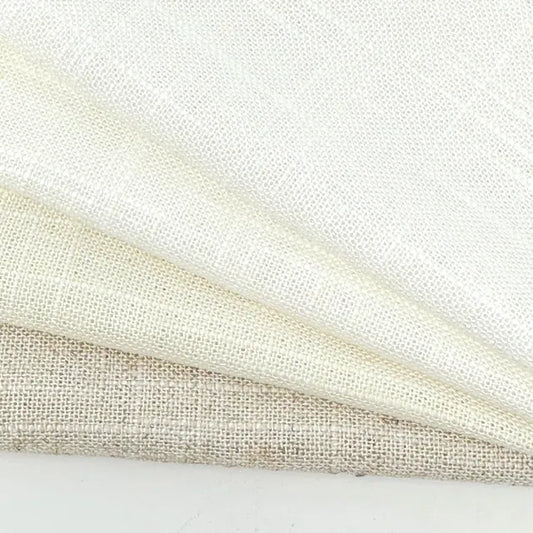 Solid Plain Sheer Net Linen Blend Fabric by the Yard, 118"Width, CL1063